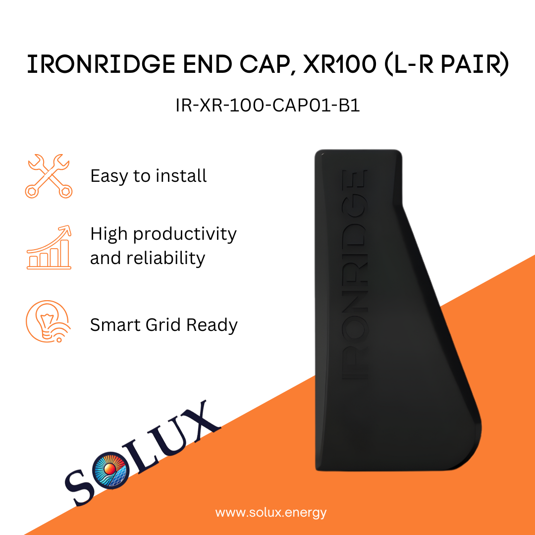 This is an image of Ridge End Cap Ironridge XR100 L/R Pair